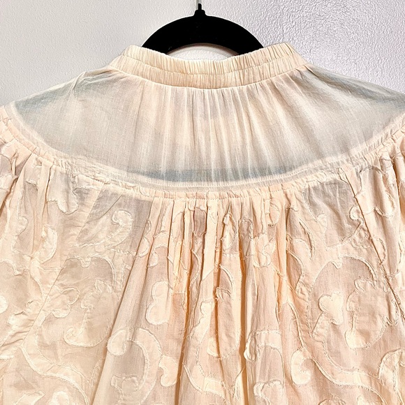 NWOT Rebecca Taylor Beige/Crème Floral Top-Stitching Blouse MSRP$350 - Picture 14 of 16